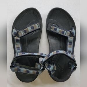 Teva Blue and Black Strappy Sandals